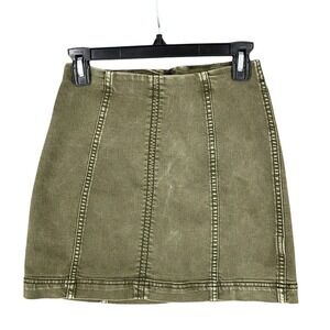 Free People Panel Seam Mini Skirt Women‎ 2 Utility Grunge Streetwear Y2K